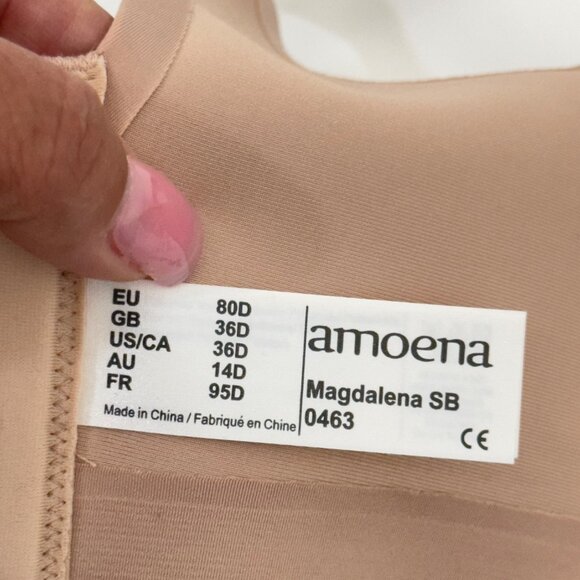 Amoena Magdalena SB Women Seamless Minimizer Bra 36D Nude Full Coverage - Picture 3 of 12